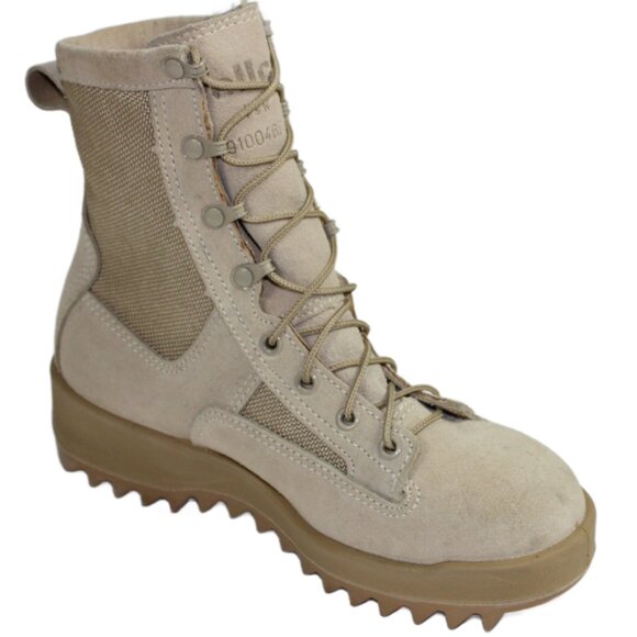 Wellco US Army Desert Tan Military Issue Suede Lace-Up Combat Boot, Size 6.5 (W) - Picture 4 of 10